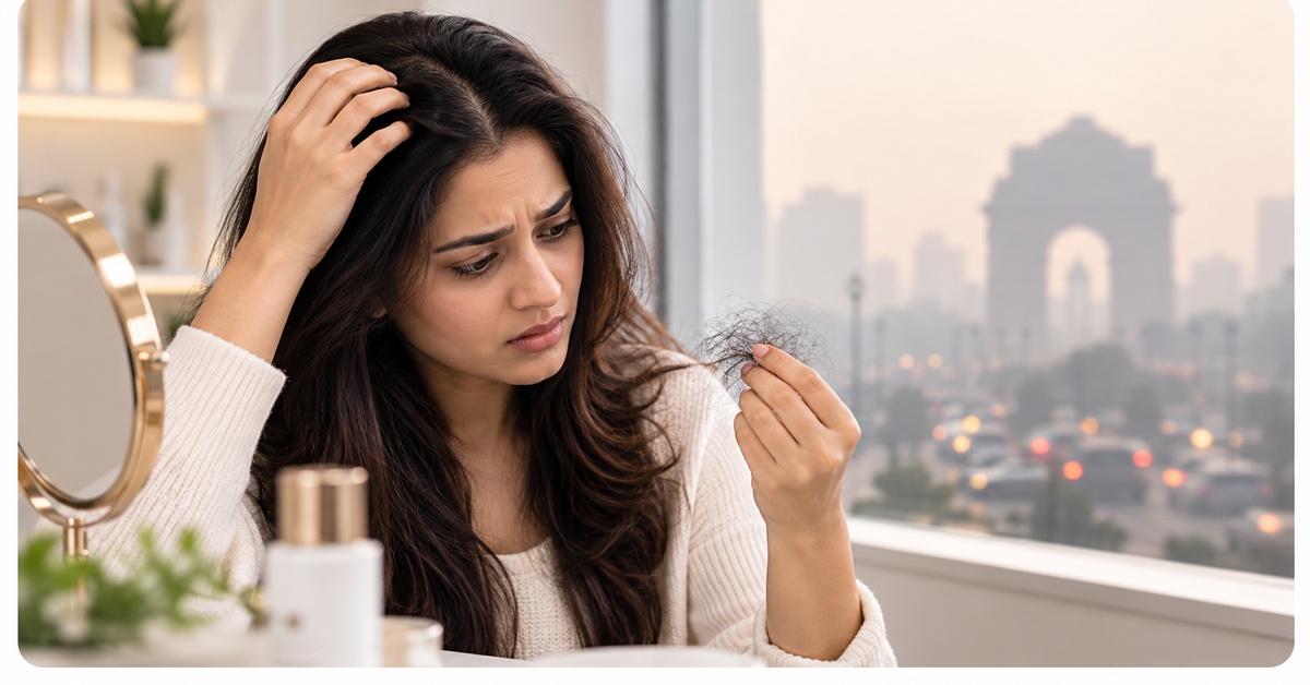 pollution hair loss delhi